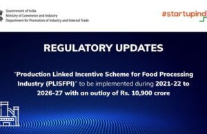 GOVT OF INDIA: INCENTIVE SCHEME APPROVED FOR FOOD PROCESSING INDUSTRY
