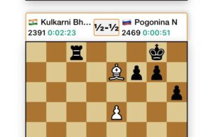 FIDE WORLD CUP: INTERNATIONAL MASTER BHAKTI KULKARNI HELD TO A DRAW BY RUSSIAN WGM