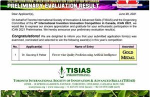 iCAN 2021: GOA’S GAURANG PATKAR INVENTS ‘GOKARN FLOWER WINE PROCESS’, WINS GOLD MEDAL