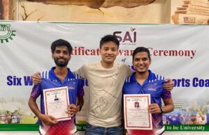 NIS CERTIFICATION FOR GOA’S TT COACHING DUO RUTUJ SONAWANE & SELVYN GODINHO