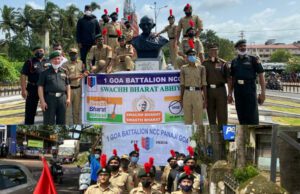 NCC 1 GOA BATTALION: CLEANLINESS DRIVE & FIT INDIA RUN IN MAPUSA