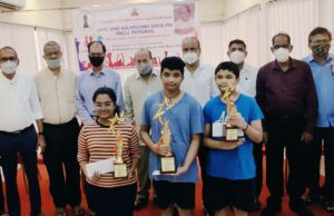 JOY KAKODKAR WINS TISWADI TALUKA OPEN RAPID CHESS TOURNAMENT