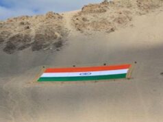 WORLD’S LARGEST KHADI NATIONAL FLAG ON DISPLAY AT LEH