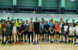 INDIA SENIOR BADMINTON TEAM COACH UTSAV MISHRA CONDUCTS TRAINING SESSIONS FOR GOA BADMINTON ASSOCIATION TRAINEES
