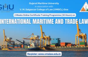 GMU & VMSCL INTRODUCE ONLINE COURSE ON MARITIME LAW