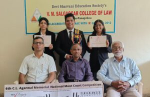 RAFFLES UNIVERSITY: VM SALGAOCAR LAW COLLEGE EMERGE RUNNERS-UP AT NATIONAL MOOT COMPETITION