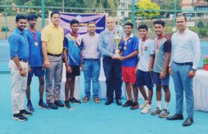 TEJAS SHEVDE STARS FOR DHEMPE COLLEGE IN INTER-COLLEGE TENNIS 2022-23 TITLE TRIUMPH