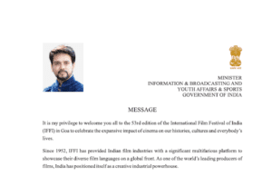IFFI 53: I&B MINISTER ANURAG SINGH THAKUR EXTENDS A WARM WELCOME TO ALL