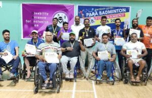 GOPAL, MELVIN, VISHANT & STANY EXCEL AT DISTRICT-LEVEL PARA-BADMINTON TOURNAMENT