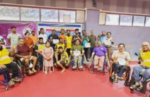 CHETAN, RITESH, DURGADAS, VISHANT EXCEL AT DISTRICT-LEVEL PARA-TABLE TENNIS TOURNAMENT