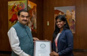 ADANI GROUP: YOGA INSTRUCTOR SMITA KUMARI SETS WORLD RECORD FOR HOLDING DIFFICULT YOGA POSITION