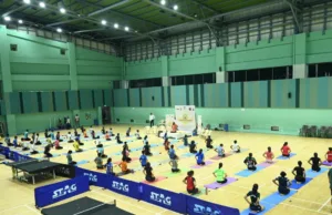 CENTRAL BUREAU OF COMMUNICATION GOA ORGANISES YOGA EVENT FOR KHELO INDIA TRAINEES