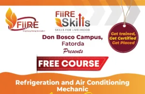 FiiRE: ‘SKILLS FOR LIVELIHOOD PROGRAM’ TO PROVIDE FREE COURSE IN REFRIGERATION & AIR CONDITIONING