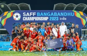 HOSTS INDIA LIFT 9TH SAFF TITLE