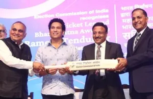 SACHIN TENDULKAR BEGINS INNING AS NATIONAL ICON FOR ECI, TO BAT FOR GREATER VOTER TURNOUT