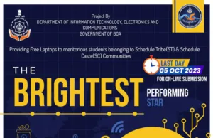 GOVT OF GOA’S LAPTOP SCHEME FOR MERITORIOUS SC/ST STUDENTS