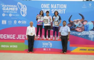 37TH NATIONAL GAMES GOA 2023: SWIMMER SANJANA PRABHUGAONKER ADDS SILVER MEDAL TO HOSTS’ TALLY