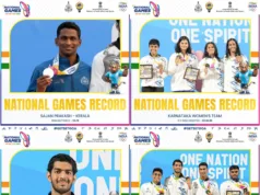 TN’S V.K ELAKKIYADASAN & S.S SNEHA OF KARNATAKA EMERGE FASTEST ATHLETES OF 37THNATIONAL GAMES GOA 2023
