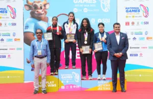 AKANKSHA SALUNKHE GRABS GOLD MEDAL IN SQUASH AT 37TH NATIONAL GAMES GOA 2023