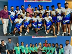 M.E.S COLLEGE BAG FOURTH CONSECUTIVE KABADDI TITLE, PES S.R.S.N. COLLEGE CLINCH WOMEN’S CROWN