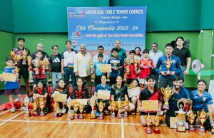 GOA STATE MAJOR RANKING TABLE TENNIS: AARON, PRADNYA, CHANDAN WIN DOUBLE CROWNS; ARVIND, PRUTHA CLAIM TITLES