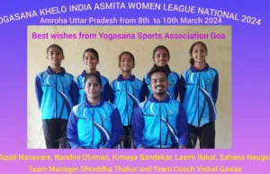 GOAN TEAM LEAVES FOR KHELO INDIA UNDER-18 ASMITA WOMEN’S YOGASANA CHAMPIONSHIP