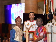 PRESIDENT CONFERS PADMA SHRI TO SANJAY ANANT PATIL