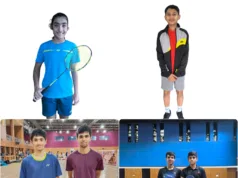 GOA STATE MAJOR RANKING BADMINTON – ARJUN, YASH, SHAHEEN, ASHMEET, PARTH ADVANCE TO FINALS