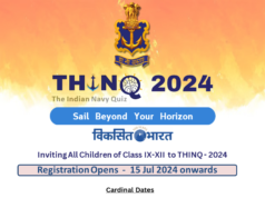THINQ 2024: INDIAN NAVY ANNOUNCES NATIONAL-LEVEL QUIZ COMPETITION