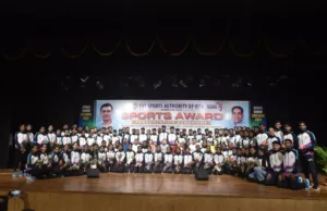 SPORTS MINISTER GOVIND GAUDE PRESENTS AWARDS TO MERITORIOUS SPORTSPERSONS
