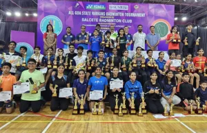 SALCETE MAJOR RANKING BADMINTON: AARUSH, SHANE, SAANVI, RITIKA, AVNI, VIRADITYA WIN DOUBLE CROWNS