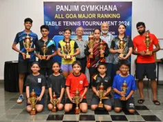 PANJIM GYMKHANA MAJOR RANKING TT: ISHITA, AARON, NEEZA, CHANDAN, SACHI, ISHAAN EMERGE CHAMPIONS