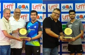 AYHIKA & MANAV BOW OUT ON A DAY OF UPSETS; GOA TT ASSOCIATION FELICITATED OLYMPIANS HARMEET & MANAV