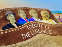 55TH IFFI: CHIEF MINISTER DR. PRAMOD SAWANT INAUGURATES SAND ART TRIBUTE AT MIRAMAR