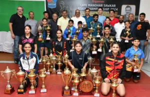 MANOHAR SAWKAR MEMORIAL GOA STATE TT: ISHITA WINS TRIPLE CROWN; DOUBLE CROWNS FOR URVI & CHANDAN