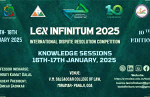 VM SALGAOCAR COLLEGE OF LAW TO HOST 10TH LEX INFINITUM FROM JANUARY 16-18