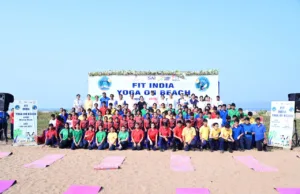 YOGA ON BEACH: FITNESS, ENVIRONMENTAL AWARENESS & DREAMING BIG IS THE KEY, EMPHASISES PANDURANG CHATE