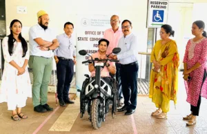 OFFICE OF STATE COMMISSIONER FOR PWDs EMPOWERS SALIL MAHALE WITH NEO-MOTION MOTORISED WHEELCHAIR
