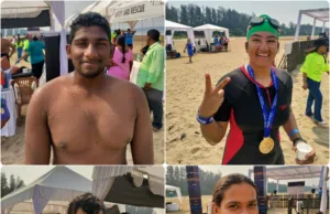 GEORGE, DEEPIKA, BIJEN, JUSTINE EXCEL AT MINIORANGE AQUAMOGA 2025; IGP OMVIR SINGH COMPLETES 5KM OPEN SWIM