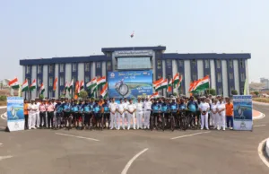 COAST GUARD: CYCLE RALLY ALONG WESTERN COAST OF INDIA RECEIVES GRAND WELCOME AT VASCO