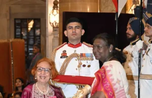 PRESIDENT DROUPADI MURMU PRESENTS 4 PADMA VIBHUSHAN, 10 PADMA BHUSHAN & 57 PADMA SHRI AWARDS 2025; GOAN FREEDOM FIGHTER LIBIA LOBO SARDESAI CONFERRED WITH PADMA SHRI