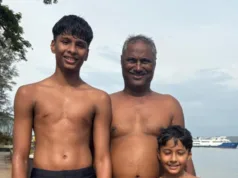 9-YEAR-OLD VISUALLY IMPAIRED BOY SWIMS ACROSS MANDOVI RIVER