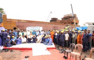 KEEL LAID FOR 2 FASTER FERRYBOATS AT VIJAI MARINE SHIPYARD