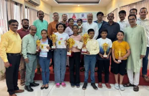 JOSHUA TELLES & MURIEL FERNANDES TOP RAMESH PINGE MEMORIAL U11 CHESS CHAMPIONSHIPS