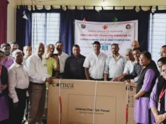 GIANTS GROUP OF PORVORIM DONATES INTERACTIVE SMART TV TO PRADNYA HIGH SCHOOL