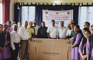 GIANTS GROUP OF PORVORIM DONATES INTERACTIVE SMART TV TO PRADNYA HIGH SCHOOL