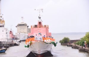 GOA SHIPYARD LAUNCHES SIXTH INDIGENOUSLY DESIGNED FAST PATROL VESSEL ‘ICGS ATAL’ FOR COAST GUARD