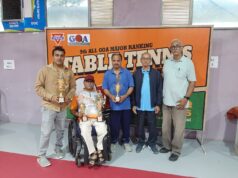 GOA’S PARA ATHLETES SHINE AT 9TH YMCA PARA-TABLE TENNIS MAJOR RANKING TOURNAMENT