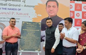 CHIEF MINISTER DR. PRAMOD SAWANT INAUGURATES SESA GOA SPONSORED ARTIFICIAL TURF GROUND AT AMONA
