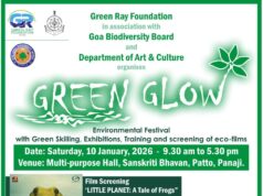 GREEN GLOW ENVIRONMENTAL FESTIVAL: ENVIRONMENTALIST & CARTOONIST ALEXYZ TO BE CONFERRED ‘MARIA CLAUDETE PINTO MEMORIAL GREEN COMMITMENT AWARD’